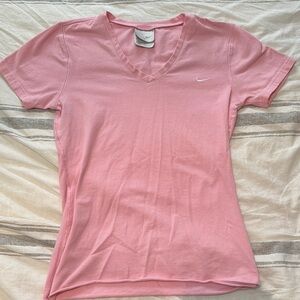Nike Women's Pink V-Neck Top